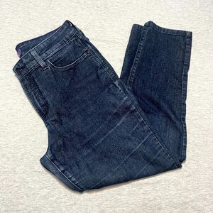 NYDJ Jeans Women 10P Blue Denim Clarissa Ankle Lift Tuck Technology